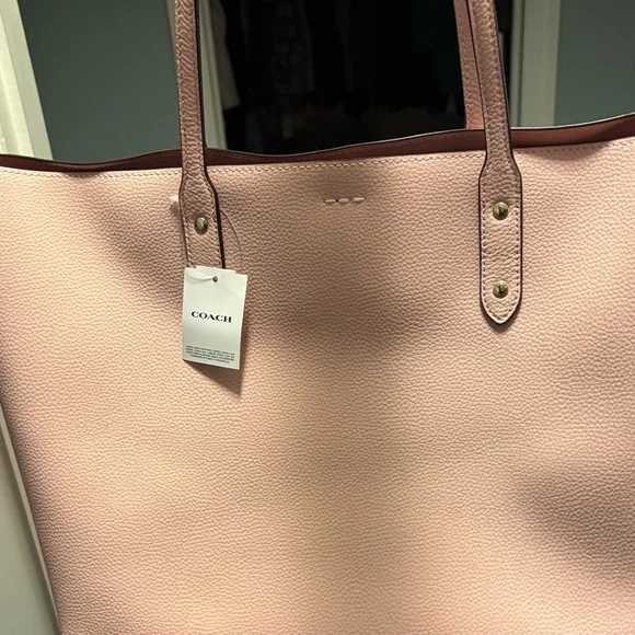 Coach Blush Pink Leather Tote - Picture 3 of 5